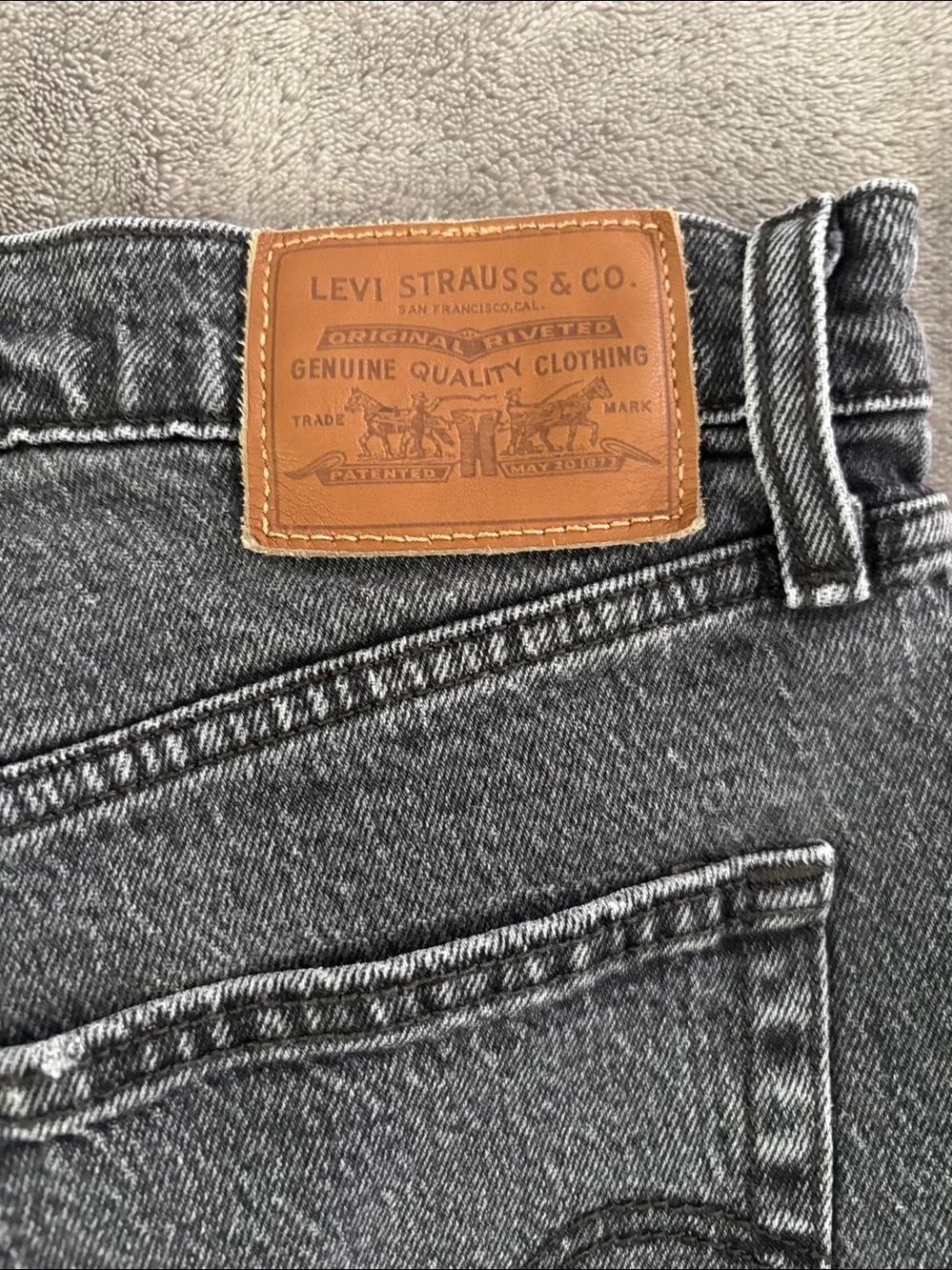 Levi's Premium‎ Ribcage Straight Ankle Women’s Washed Black Straight Jeans Sz 30